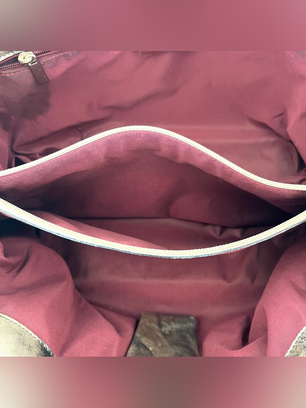 Maurizio Taiuti Metallic Swirl Leather Tote - Silver & Gold Tones - Picture 9 of 14